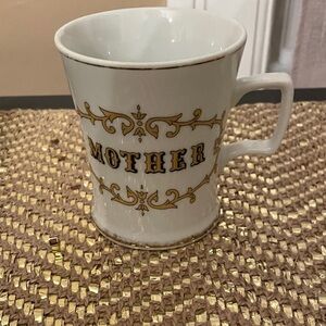 Elegant Gold and White 'Mother' Mug